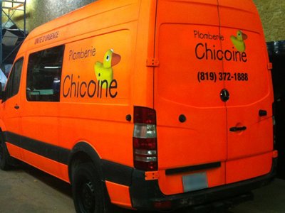 Lettrage du camion#Plomberie Chicoine
